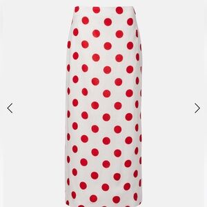 CALA DE LA CRUZ
Bruna polka-dot linen maxi skirt